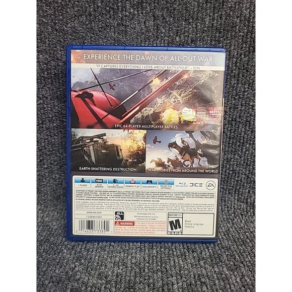 PS4 Battlefield 1 - PlayStation 4 No Manual Tested Videogame - Picture 2 of 4